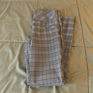 Plaid Trousers straight leg